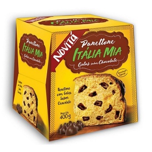 Panettone gotas de chocolate Itália Mia 400g