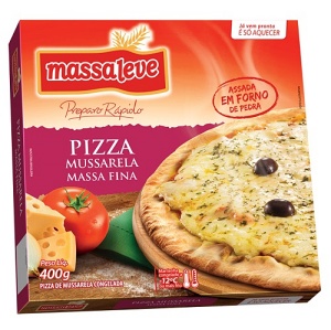 Pizza  de mussarela congelada Massa Leve 400g 