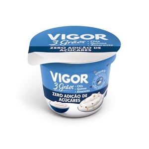 Iogurte zero açuçar tradicional 3 grãos zero açuçar Vigor 100g 