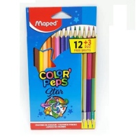 Lápis de cor Color Peps Star Maped 12 Cores 