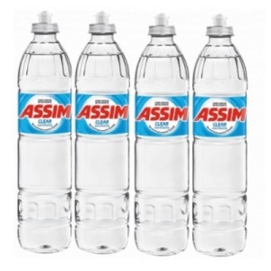 Detergente líquido clear Assim 500ml (4 unidades)