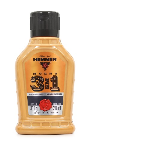 Molho 3 em 1 Ketchup+Maionese+Mostarda  Hemmer 310G
