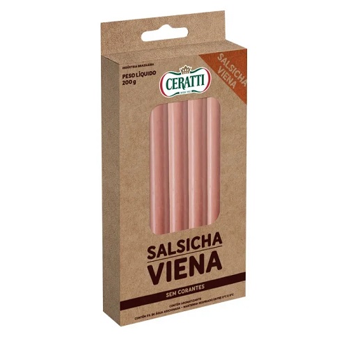 Salsicha Viena Sem Corante Ceratti 200g Salsicha Viena Sem Corante Ceratti 200g