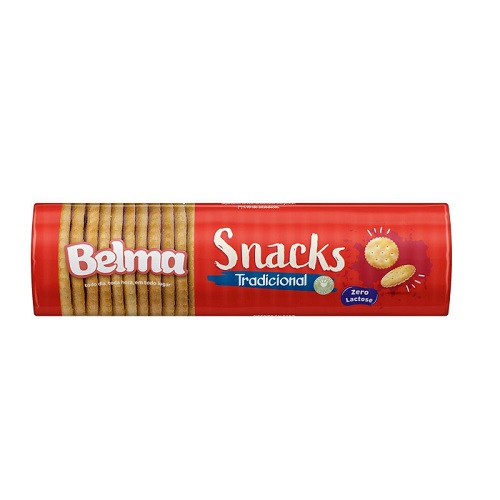Biscoito snack tradicional zero lactose Belma 90g