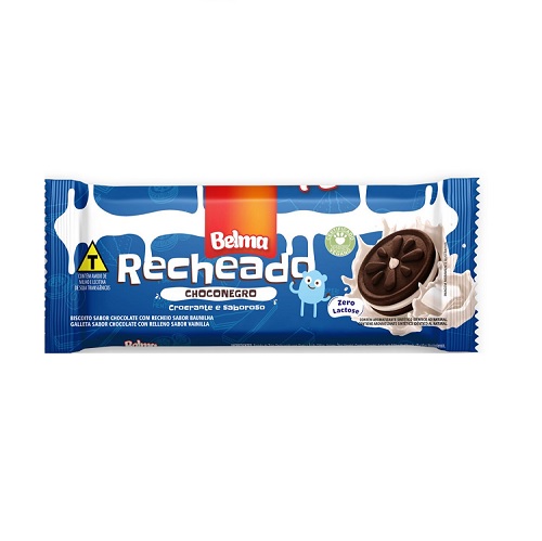 Biscoito recheado lanchinho de choconegro Belma 55g Biscoito recheado lanchinho de choconegro Belma 55g