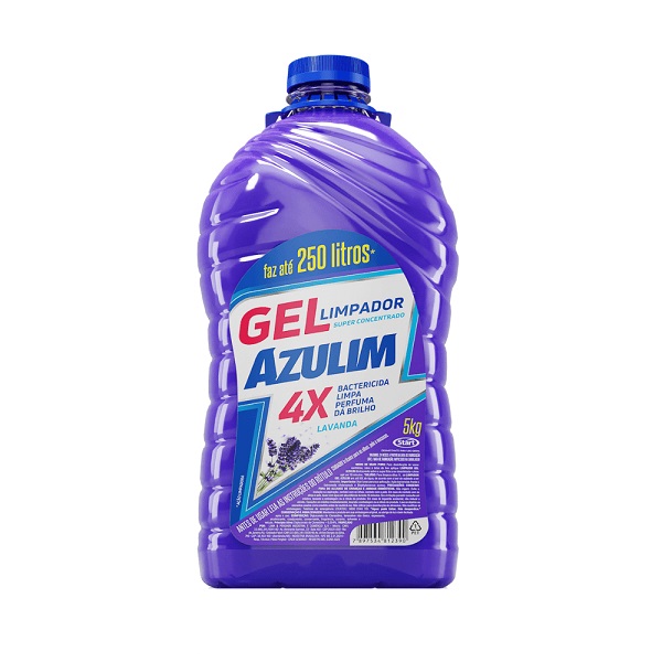 Limpador concentrado em Gel lavanda bactericida Azulim 5 litros