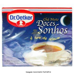 Chá misto camomila, capim cidreira, hortelã e erva doce Dr. Oetker 150g.