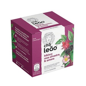 Chá hibísco, rosa silvestre e amora Leão 16g