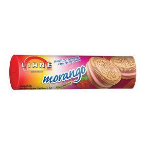 Mini biscoito recheado morango Liane 65g.