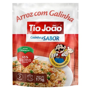 Arroz parboilizado galinha com vegetais Tio João Cozinha e Sabor 175g Arroz parboilizado galinha com vegetais Tio João Cozinha e Sabor 175g